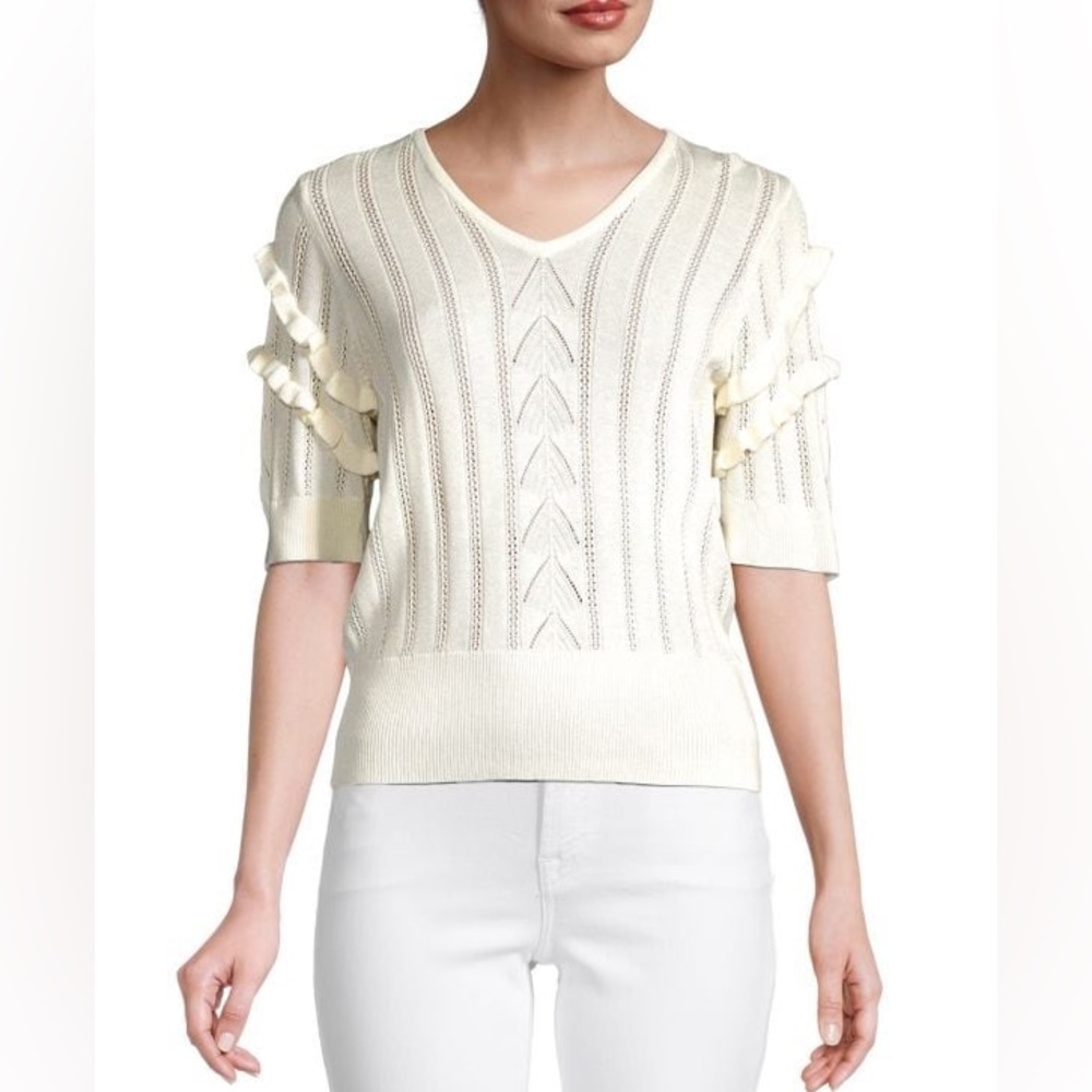 New JOSEPH A knitted top in ivory 196J 267